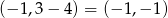 (− 1,3 − 4) = (− 1,− 1) 