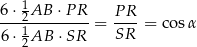 6-⋅ 12-AB-⋅P-R P-R- 1 = SR = cosα 6⋅ 2AB ⋅ SR 