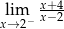  x+-4 xli→m2−x− 2 