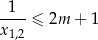 -1-- x ≤ 2m + 1 1,2 