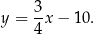 y = 3x − 10. 4 