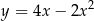 y = 4x − 2x 2 