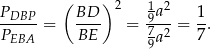  ( ) PDBP-- BD-- 2 19a2- 1- P = BE = 7a2 = 7. EBA 9 