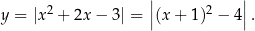  || || y = |x2 + 2x− 3| = |(x+ 1)2 − 4|. 