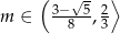  ( √- ⟩ m ∈ 3−--5, 2 8 3 