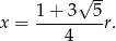  √ -- 1-+-3--5- x = 4 r. 