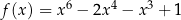  6 4 3 f(x ) = x − 2x − x + 1 