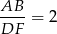 AB--= 2 DF 