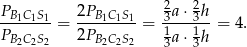  2 2 PB-1C1S1 2PB1C1S1 -3a⋅-3h PB C S = 2PB C S = 1a⋅ 1h = 4. 22 2 2 2 2 3 3 