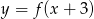 y = f (x+ 3) 