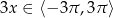 3x ∈ ⟨− 3π ,3π ⟩ 