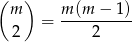 ( ) m = m-(m-−-1-) 2 2 