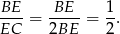 BE--= BE---= 1-. EC 2BE 2 