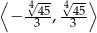 ⟨ √445 4√ 45⟩ − -3--,-3-- 