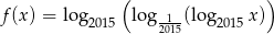  ( ) f(x) = log 2015 log21015(log 2015x ) 