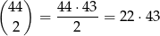 ( ) 44 = 44⋅-43-= 22 ⋅43 2 2 
