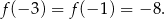 f(− 3) = f(− 1) = − 8. 
