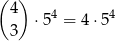 ( 4) ⋅54 = 4 ⋅54 3 