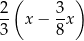 2 ( 3 ) -- x − -x 3 8 