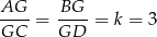 AG-- = -BG- = k = 3 GC GD 