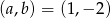 (a,b) = (1 ,− 2 ) 