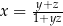  y+z- x = 1+yz 