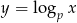 y = logpx 