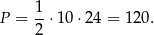  1- P = 2 ⋅10 ⋅24 = 120. 