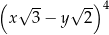 ( √ -- √ -) 4 x 3 − y 2 