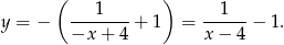  ( ) ---1---- --1--- y = − −x + 4 + 1 = x− 4 − 1. 