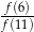 f(6)- f(11) 