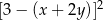 [3− (x+ 2y)]2 