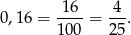  16 4 0,16 = 100-= 25. 