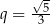  √- q = -5- 3 