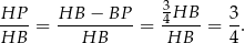 3 HP-- HB--−-BP-- 4HB-- 3- HB = HB = HB = 4 . 