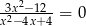 -3x2−-12-- x2−4x+4 = 0 