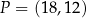 P = (18,12) 