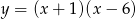 y = (x + 1 )(x− 6) 