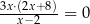 3x⋅(2x+8) x− 2 = 0 