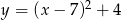  2 y = (x− 7) + 4 