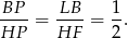 BP-- LB-- 1- HP = HF = 2 . 
