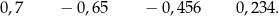 0,7 − 0,6 5 − 0,456 0,23 4. 