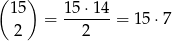 ( ) 15 = 15-⋅14-= 15 ⋅7 2 2 