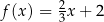 f (x) = 23x + 2 