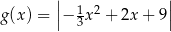  || 1 2 || g(x ) = |− 3x + 2x + 9| 