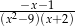 ---−x−-1--- (x2−9)(x+2) 