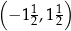 ( 1 1) − 12,1 2 