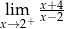  x+-4 xli→m2+x− 2 