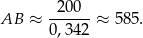 AB ≈ -200--≈ 585. 0,342 