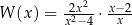  -2x2 x−-2 W (x) = x2−4 ⋅ x 